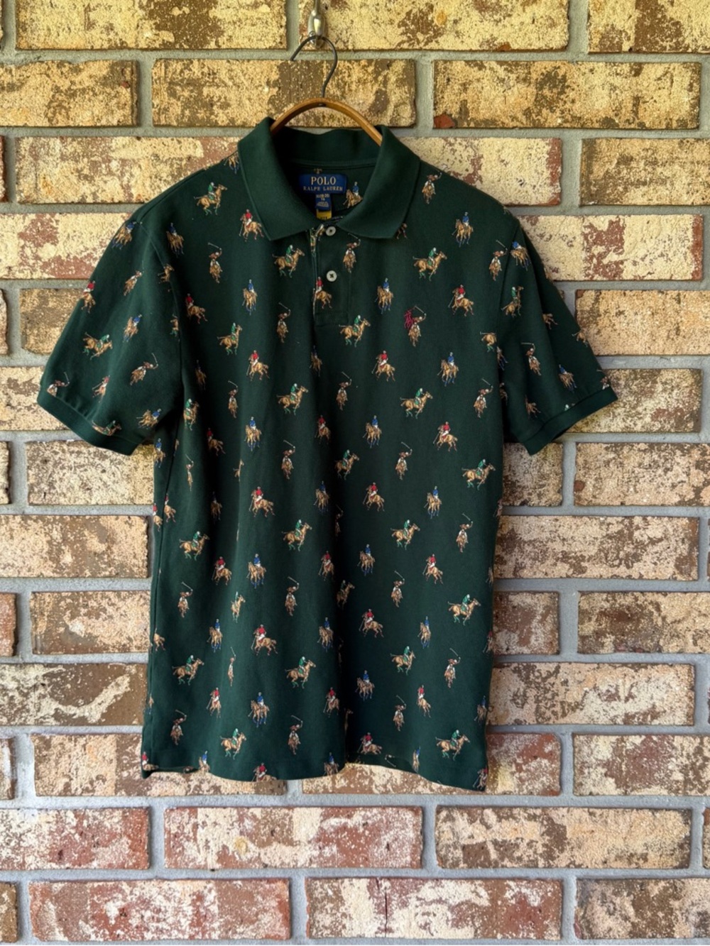 Boys Polo Ralph Lauren XL 18-20 TG Dark Green AOP Beautiful Condition!